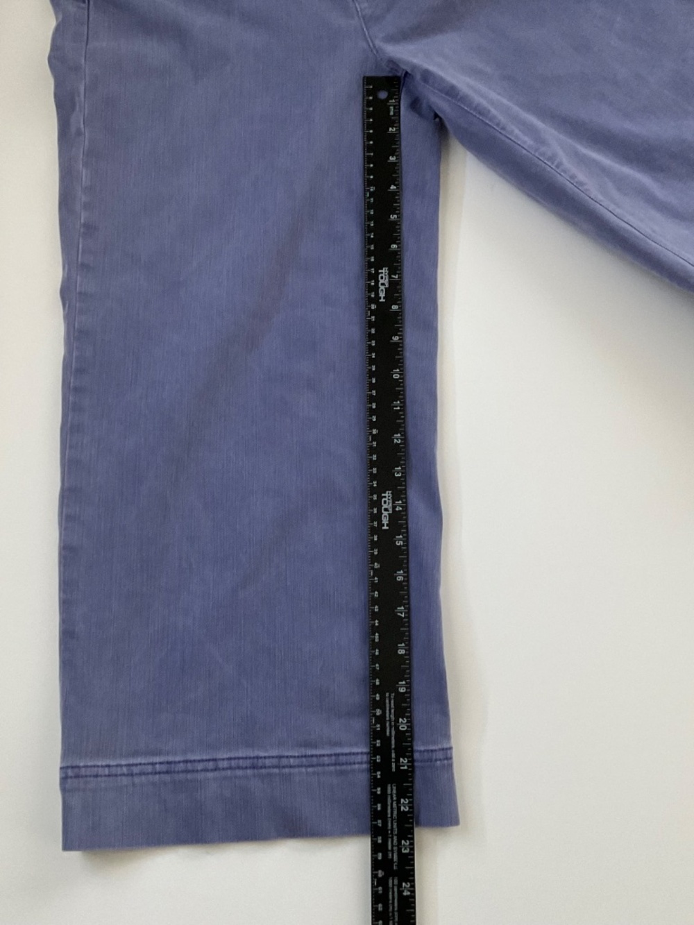 J Jill  Denim Wide Leg Crop Pants Sz 12P Purple Boho Casual Everyday Comfort - Picture 9 of 12